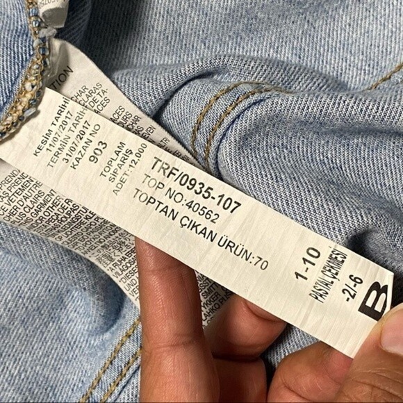 Zara Trafaluc Denimwear Distressed Jacket size Small - Picture 14 of 15